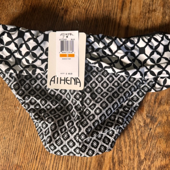 Wide band bathing suit bottom (black/white) - Picture 4 of 7